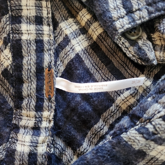 Free People Oversized Plaid Shirt - Picture 3 of 4